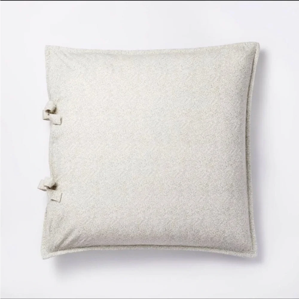 2 Euro Decorative Border Cotton Slub Print Sham Teal– Threshold Studio McGee